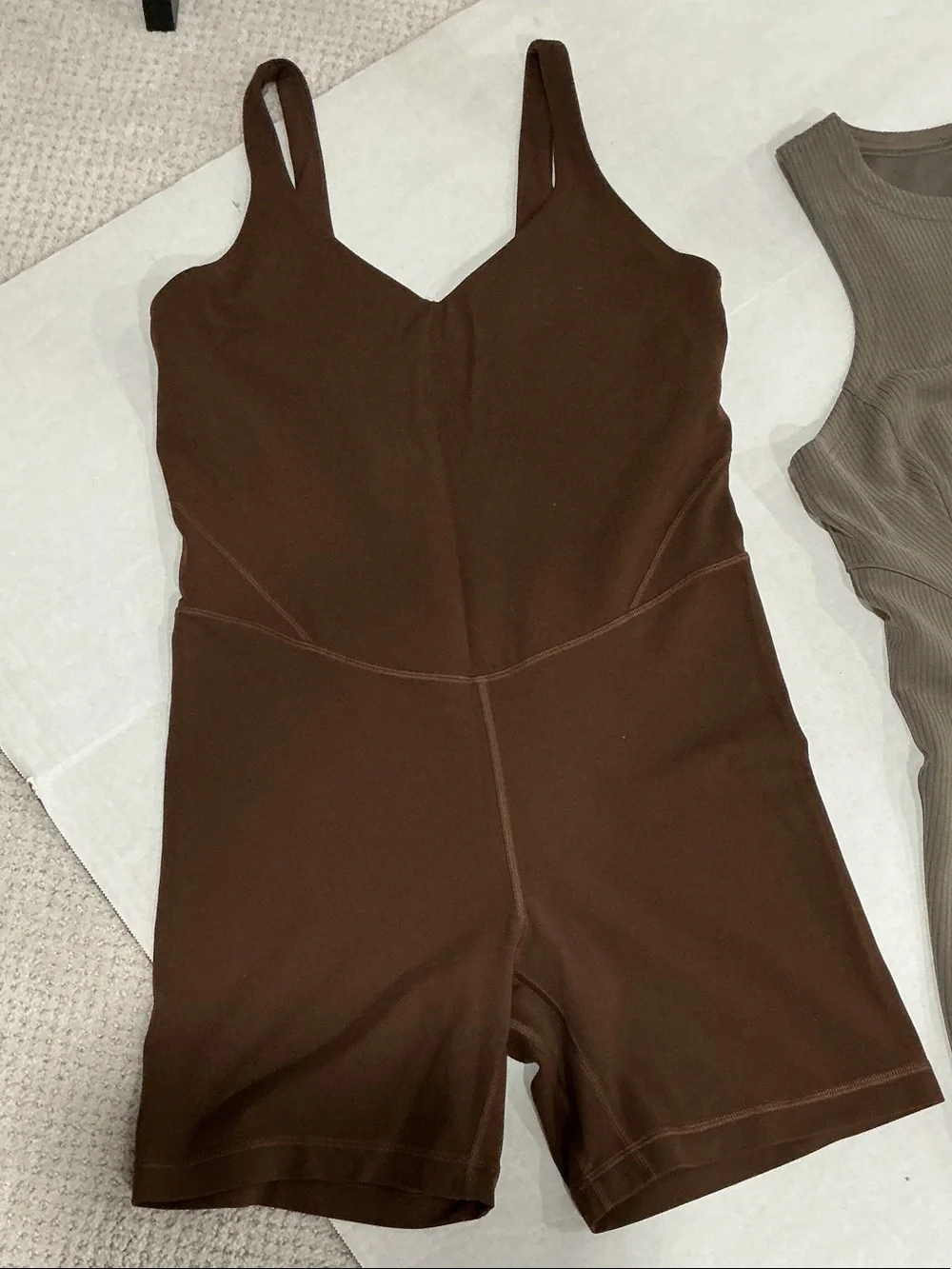 lululemon athletica Brown and Olive Women’s Bodysuit and Tank Dress Set SZ 10 - Picture 2 of 10